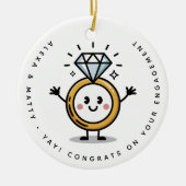 Personalisierte Niedliche Glückwunsch auf Ihrer Ve Keramik Ornament (Vorne)