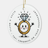 Personalisierte Niedliche Glückwunsch auf Ihrer Ve Keramik Ornament (Links)