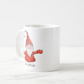 Personalisierte Niedliche Gnome Rote Weihnachtsnac Kaffeetasse (Vorderseite Links)