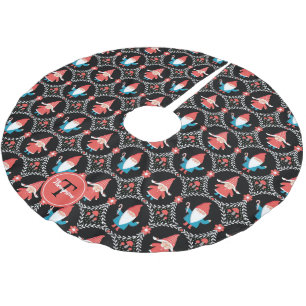 Personalisierte Niedliche Gnome Weihnachten Brushe Polyester Weihnachtsbaumdecke