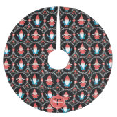 Personalisierte Niedliche Gnome Weihnachten Brushe Polyester Weihnachtsbaumdecke (Vorderseite)