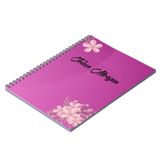 Personalisierte Niedliche Gradient Lila Notizblock (Linke Seite)