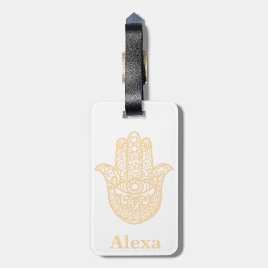 Personalisierte Niedliche Hammerhand Gepäckanhänger (Rückseite vertikal)