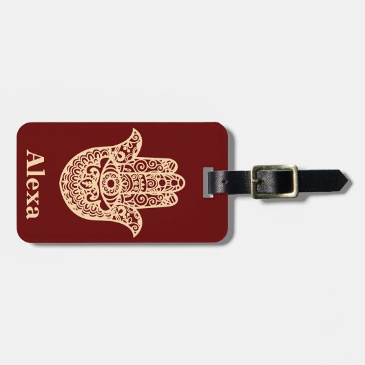 Personalisierte Niedliche Hammerhand Gepäckanhänger (Vorderseite horizontal)