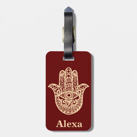 Personalisierte Niedliche Hammerhand Gepäckanhänger (Rückseite vertikal)