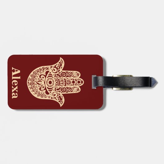 Personalisierte Niedliche Hammerhand Gepäckanhänger (Rückseite horizontal)