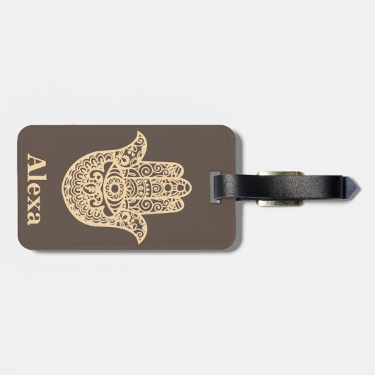 Personalisierte Niedliche Hammerhand Gepäckanhänger (Rückseite horizontal)