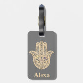 Personalisierte Niedliche Hammerhand Gepäckanhänger (Rückseite vertikal)