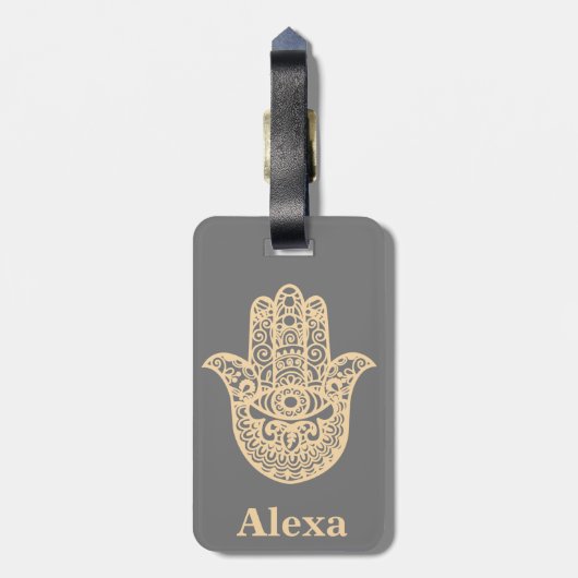 Personalisierte Niedliche Hammerhand Gepäckanhänger (Rückseite vertikal)