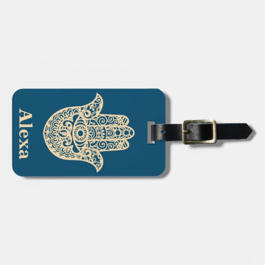 Personalisierte Niedliche Hammerhand Gepäckanhänger (Vorderseite horizontal)