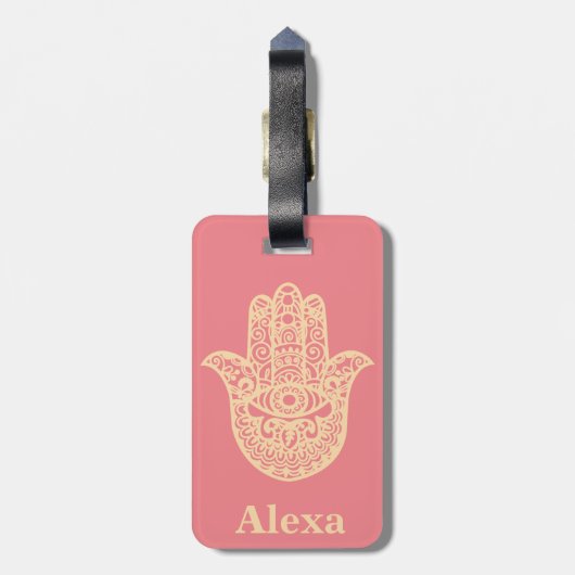 Personalisierte Niedliche Hammerhand Gepäckanhänger (Rückseite vertikal)