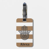 Personalisierte Niedliche Hamsa Hängebänder Gepäckanhänger (Rückseite vertikal)