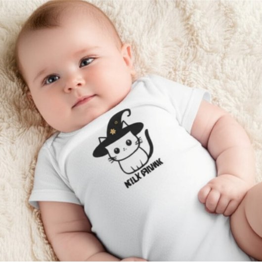 Personalisierte Niedliche Hexenkatze Funny Hallowe Baby Strampler