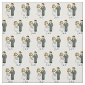 personalisierte niedliche Hochzeitspaarbraut u. Stoff (Muster)