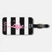 Personalisierte Niedliche hübsche Ballerina Gepäckanhänger (Rückseite horizontal)
