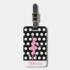 Personalisierte Niedliche hübsche Ballerina Polka  Gepäckanhänger