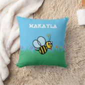 Personalisierte niedliche Hummel-Biene im Garten Kissen (Decke)