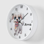 Personalisierte Niedliche Hundehalterung: Spielend Uhr (Winkel)