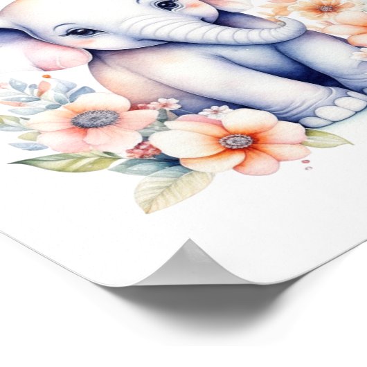 Personalisierte Niedliche Illustration eines Babye Poster (Ecke)