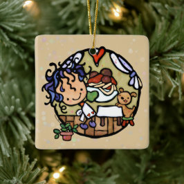 Personalisierte Niedliche italienische Küche Spagh Keramikornament