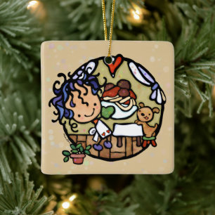 Personalisierte Niedliche italienische Küche Spagh Keramikornament