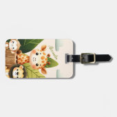 Personalisierte Niedliche Jungtiere Kinder Gepäckanhänger (Vorderseite horizontal)