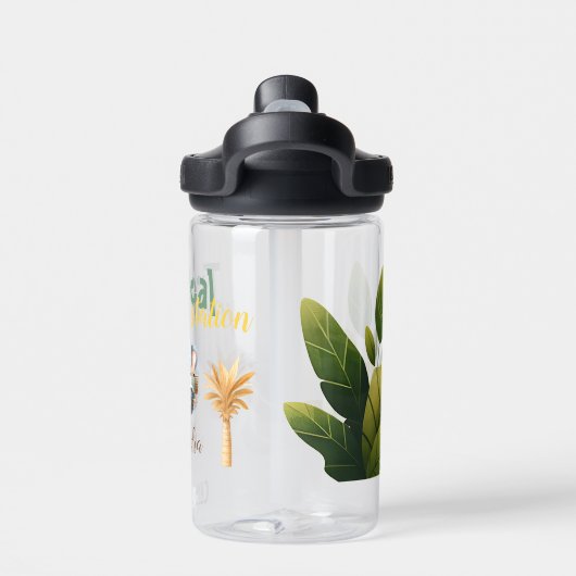 Personalisierte Niedliche Jungtiere Kinder Trinkflasche (Rückseite)