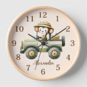 Personalisierte Niedliche Jungtiere Kinder Uhr (Vorderseite)