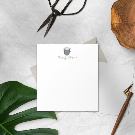 Personalisierte Niedliche Kaffee-Tasse Notepad Notizblock