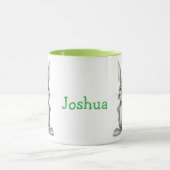 Personalisierte Niedliche KaninchenTasse mit grüne Tasse (Zentrum)
