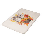 Personalisierte Niedliche Kätzchen Badematte (Schrägansicht)