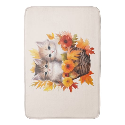 Personalisierte Niedliche Kätzchen Badematte (Vorderseite Vertikal)