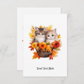 Personalisierte Niedliche Kätzchen Dankeskarte (Vorne/Hinten)