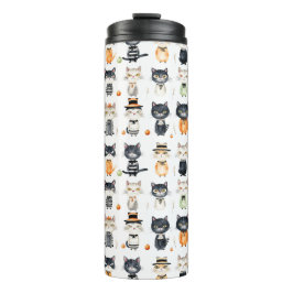 Personalisierte Niedliche Katze illustriert Tumble Thermosbecher