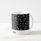 Personalisierte niedliche Katze Kaffeetasse (VorderseiteRechts)