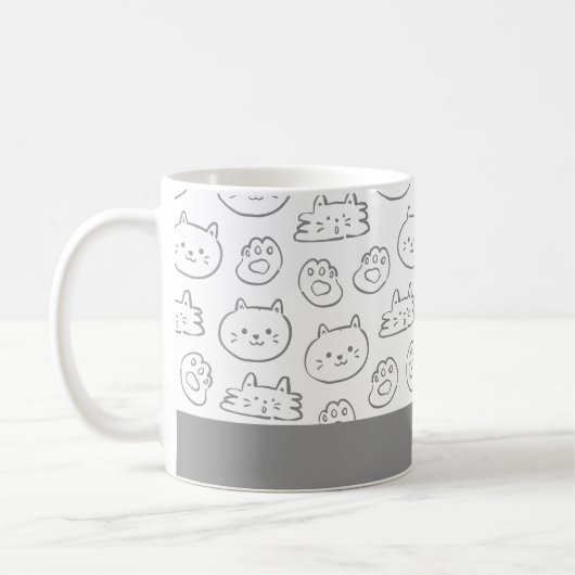 Personalisierte niedliche Katze Kaffeetasse (Links)