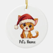Personalisierte Niedliche Katze Keramik Ornament (Vorne)