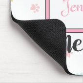 Personalisierte Niedliche Katze mit Name und Paw-A Mousepad (Ecke)