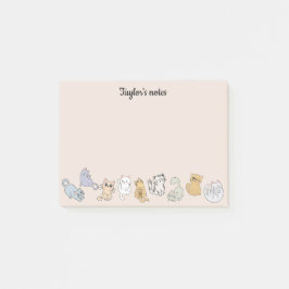 Personalisierte Niedliche Katzen - Hinweise für Ka Post-it Klebezettel