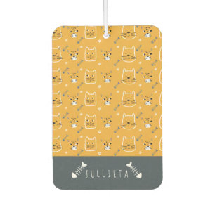 Personalisierte Niedliche Katzen Modernes Muster Autolufterfrischer