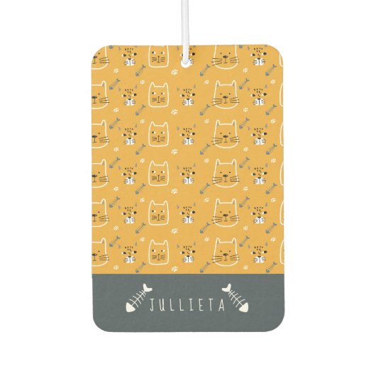 Personalisierte Niedliche Katzen Modernes Muster Autolufterfrischer (Vorderseite)