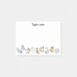 Personalisierte Niedliche Katzen Posthinweise für  Post-it Klebezettel