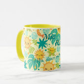 Personalisierte Niedliche Kawaii Kinder mit Sun &  Tasse (Vorderseite Links)