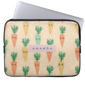 Personalisierte Niedliche Kawaii Pastel Carrot Fac Laptopschutzhülle (Vorderseite)