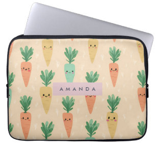Personalisierte Niedliche Kawaii Pastel Carrot Fac Laptopschutzhülle