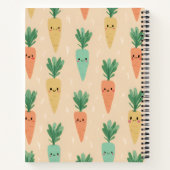 Personalisierte Niedliche Kawaii Pastel Carrot Fac Notizblock (Rückseite)
