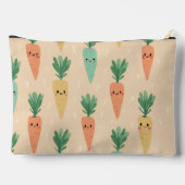 Personalisierte Niedliche Kawaii Pastel Carrot Fac Zubehörtasche (Rückseite)