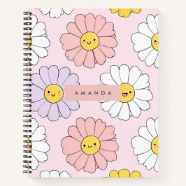 Personalisierte Niedliche Kawaii Pastel Daisy Blum Notizblock