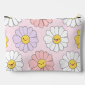 Personalisierte Niedliche Kawaii Pastel Daisy Blum Zubehörtasche (Rückseite)