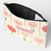 Personalisierte Niedliche Kawaii Pastel Lächelnde  Zubehörtasche (Offen)